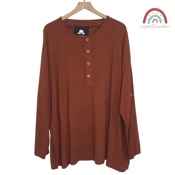 Winston Men’s Henley Button Front Peru Long Sleeve Casual Shirt - Picture 1 of 9